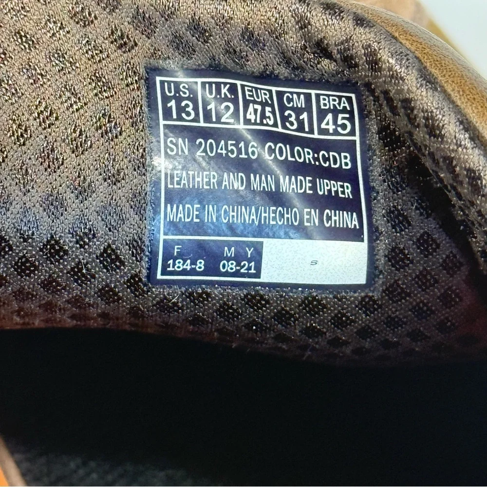 Skechers Goodyear relax fit Men's Brown Leather Shoes size‎ 13